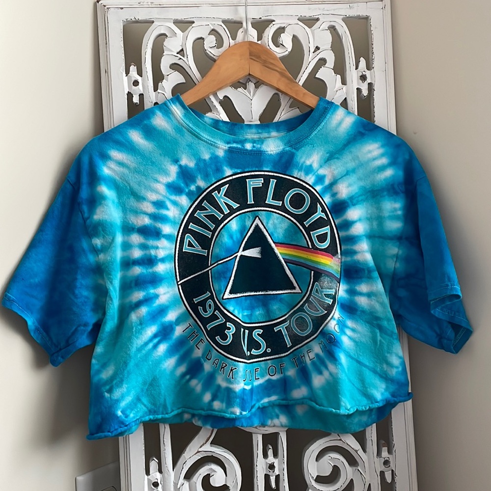 F21 x Pink Floyd tie dye crop top, size large